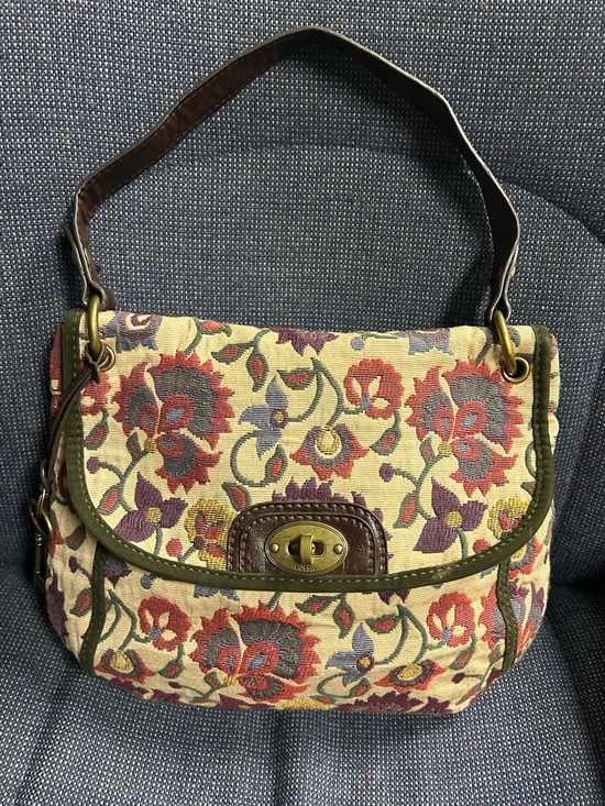 Fossil Handbags - Vintage Fossil Tapestry Flap Shoulder Bag